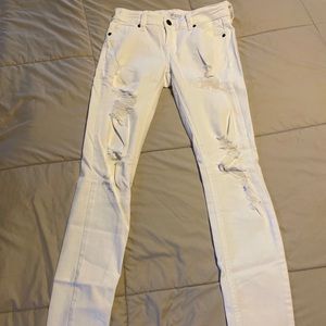 Ripped White Skinny Jeans